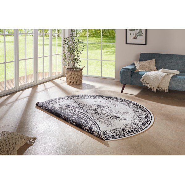Crno-krem vanjski tepih NORTHRUGS Borbon, ø 140 cm-image-1
