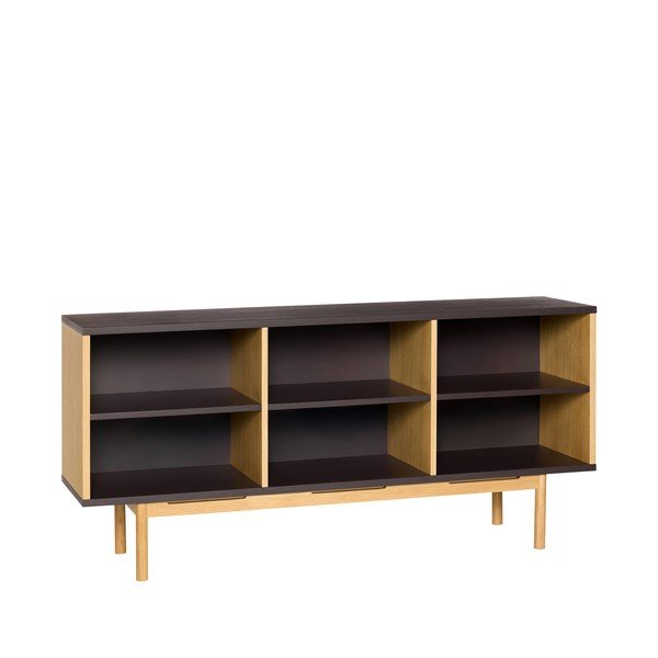Smeđa komoda u dekoru hrasta 140x65x35 cm Dual – Hübsch