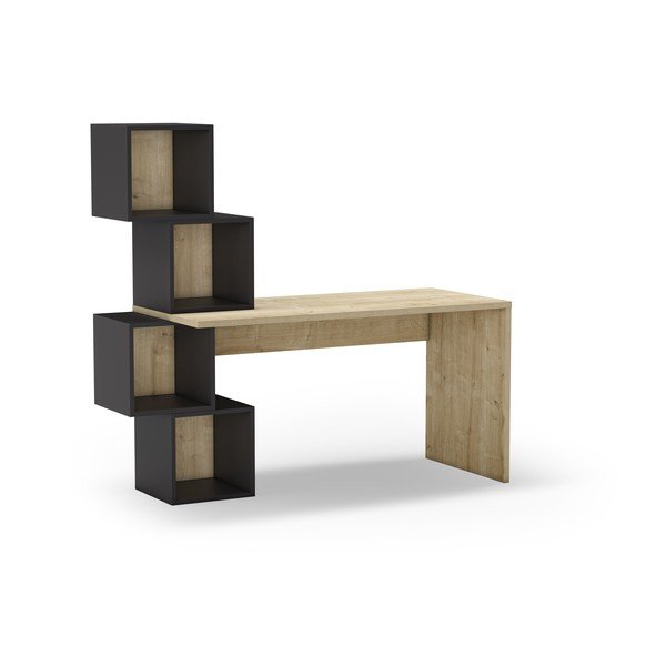 Radni stol u dekoru hrasta 60x154 cm Cubik – Marckeric-image-2