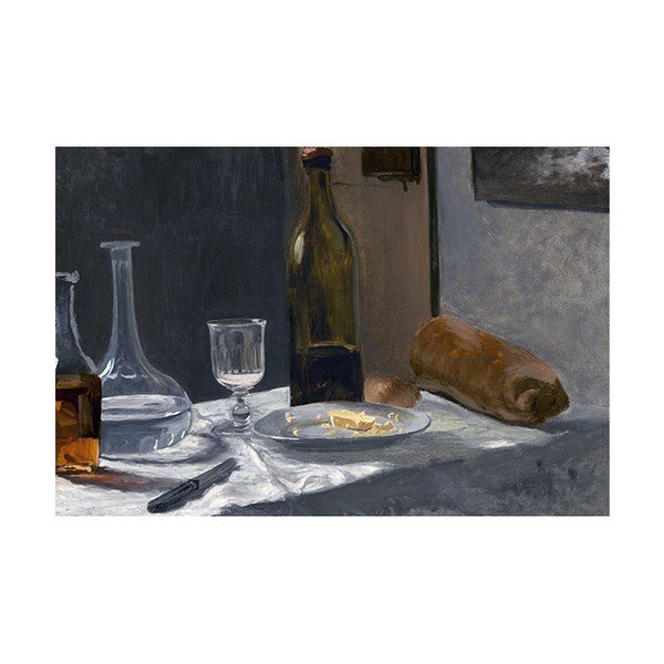 Slika Claudea Moneta - Mrtva priroda s bocom, 45x30 cm