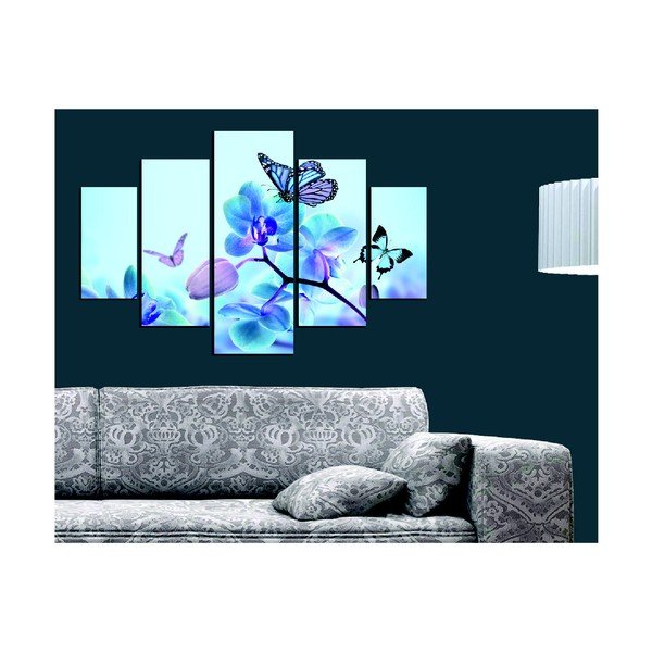 Višedijelna slika Sakura i leptir, 92 x 56 cm-image-1