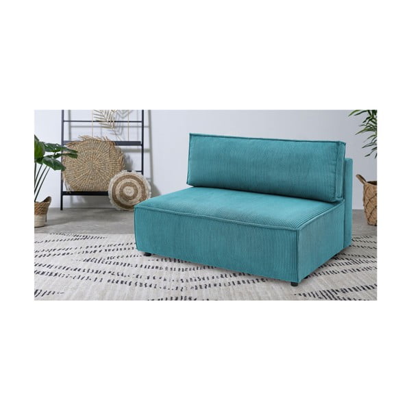 Plava modularna sjedeća garnitura od samta (srednji modul ) Nihad modular – Bobochic Paris-image-1