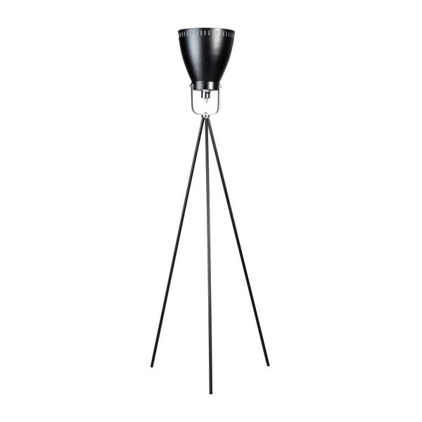 Crna podna svjetiljka sa stativom i srebrnim detaljima ETH Acate Industri