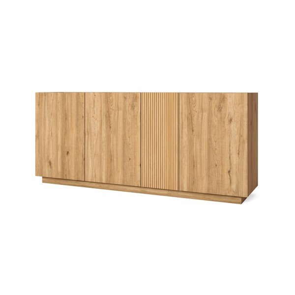 Niska komoda u dekoru hrasta u prirodnoj boji 181x78 cm Rayana - Marckeric-image-3
