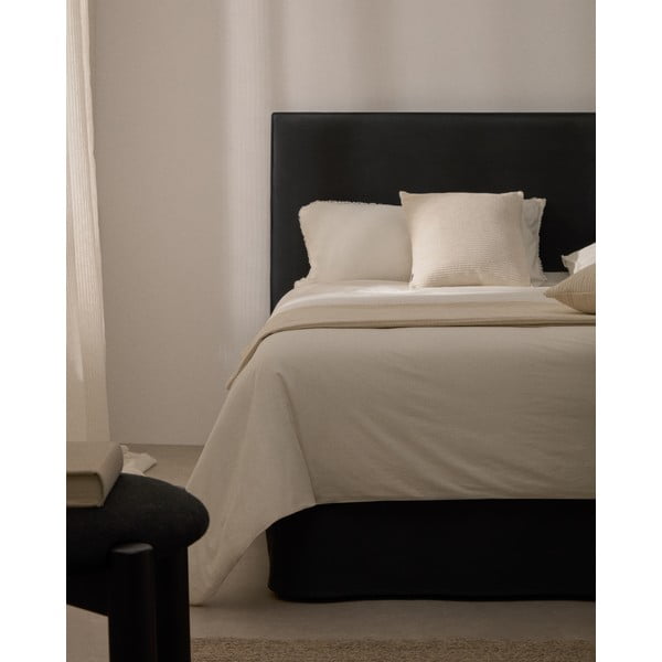 Antracitno sivi tapecirani bračni krevet 180x200 cm Jaira – Kave Home-image-1