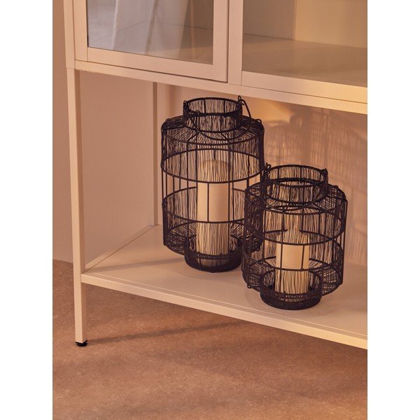 Bijela željezna vitrina 75x150x35 cm Acier – Premier Housewares-image-3