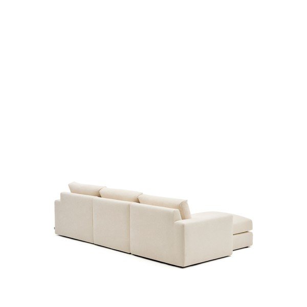 Bež kutna garnitura od šenila (s lijevim kutom/s ležaljkom) Alea – Kave Home-image-4