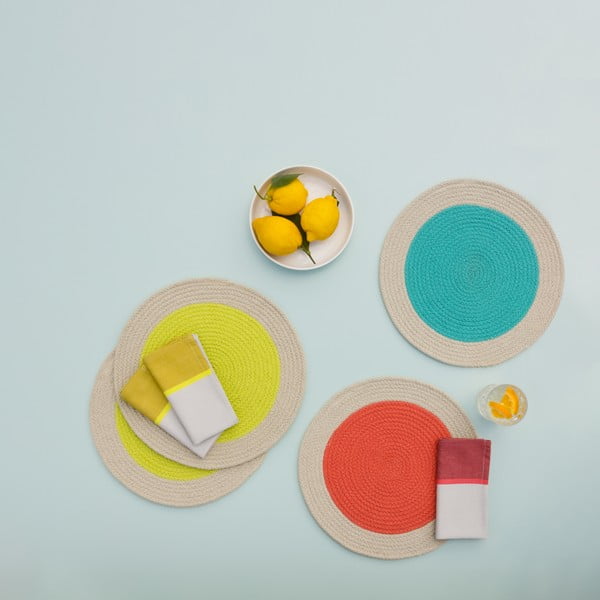 Platneni podmetač 2 kom ø 38 cm Mint - Remember-image-1