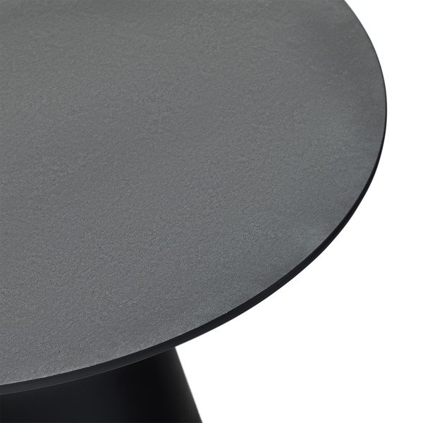 Crni/tamno sivi stolić za kavu s pločom stola u mramornom dekoru ø 80 cm Tango – Furnhouse-image-1