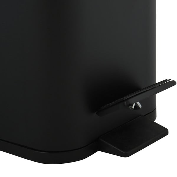 Mat crna željezna kanta za smeće s pedalom 5 l   Erik – Spirella-image-4