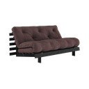 Tamno smeđa sklopiva sofa 160 cm Roots Black Night – Karup Design