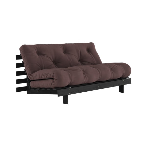 Tamno smeđa sklopiva sofa 160 cm Roots Black Night – Karup Design