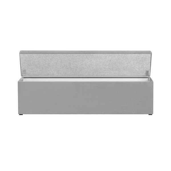 Sivi otoman uz krevet s prostorom za odlaganje Kooko Home Manna, 47 x 180 cm-image-4