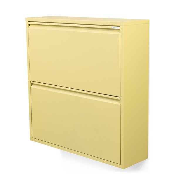Svijetlo žuti željezni preklopni/viseći ormarić za cipele 75x77,5x22,5 cm Billy – Spinder Design