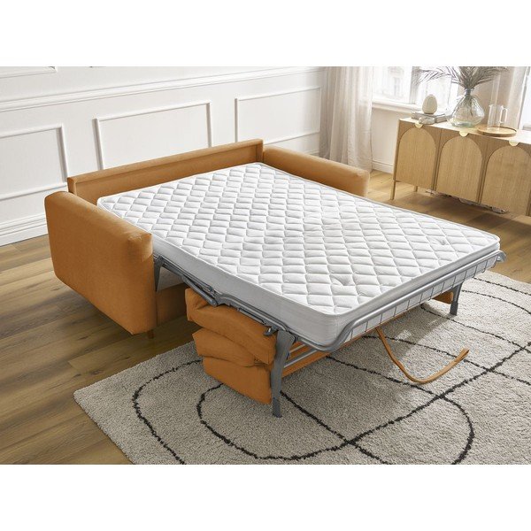Senf žuta sofa za spavanje/sklopiva 220 cm Cocoone – Bobochic Paris-image-1