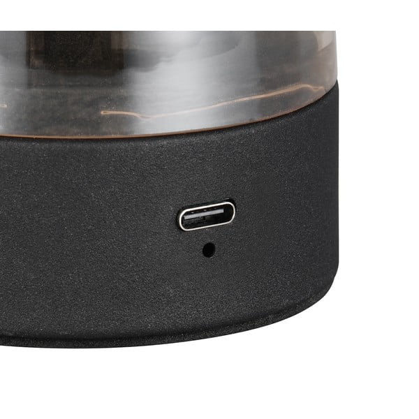 Jantarna LED stolna lampa sa staklenim sjenilom (visina 18 cm) Dooley – Trio-image-3