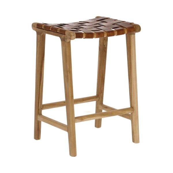 Barska stolica od umjetne kože u prirodnoj boji (visine sjedala 67 cm) Calixta – Kave Home