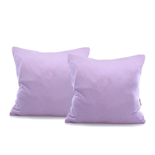 Set od 2 ljubičaste pamučne jastučnice DecoKing Amber Violet, 40 x 40 cm