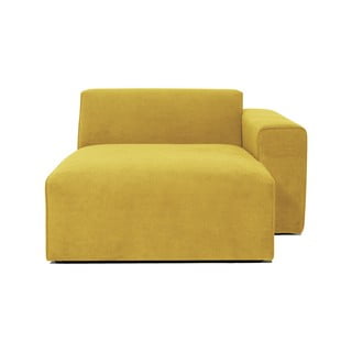 Žuti baršunasti element za kauč Scandic Sting, desni kut