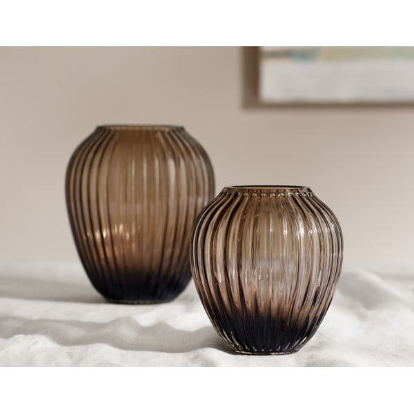 Smeđa staklena vaza Kähler Design Hammershøi, visina 18,5 cm-image-2