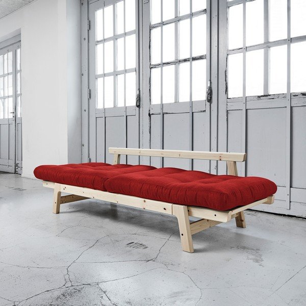 Sofa na razvlačenje Karup Step Natural / Passion Red-image-3