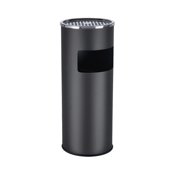 Crni metalni koš za smeće s pepeljarom Songmics-image-4