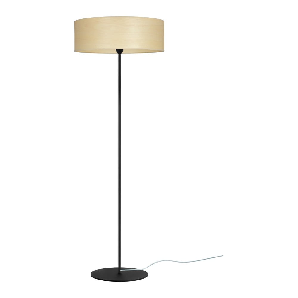 Bež podna svjetiljka od prirodnog furnira Sotto Luce Tsuri XL Light, ⌀ 45 cm