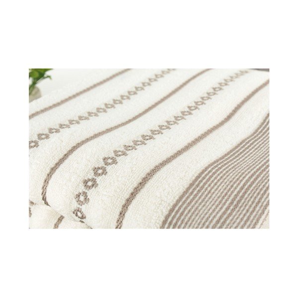 Set od 2 krem ručnika Patricia Bombeli, 50 x 90 cm-image-1