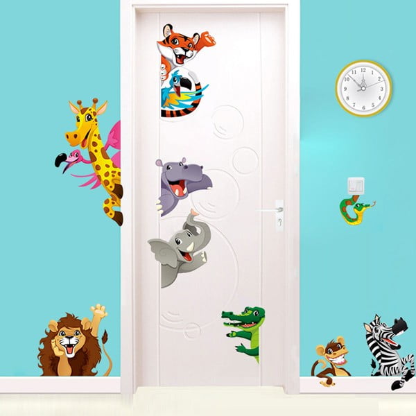 Set dječjih zidnih naljepnica Ambiance Jungle-image-1