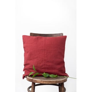 Crvena lanena jastučnica Linen Tales Classic, 40 x 40 cm