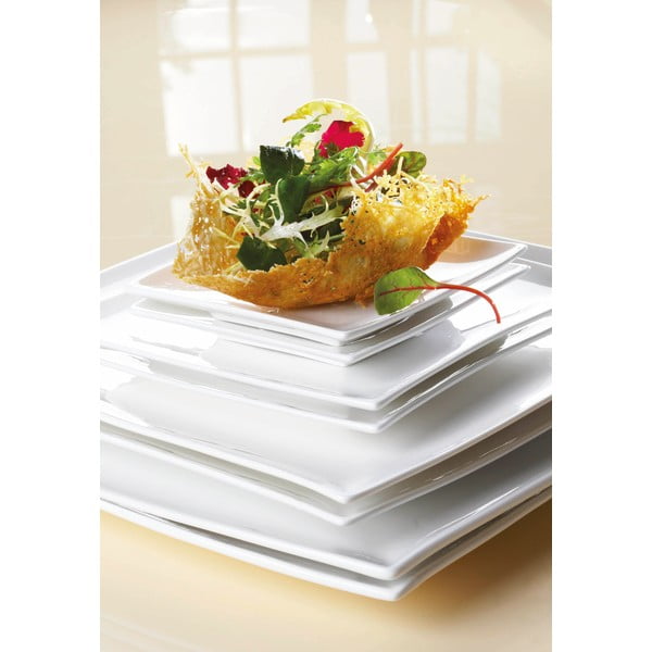 Bijeli porculanski duboki tanjur Maxwell & Williams East Meets West, 21,5 x 21,5 cm-image-4