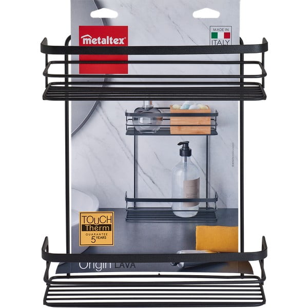 Kupaonska dvoetažna polica Metaltex Origin Lava -image-3