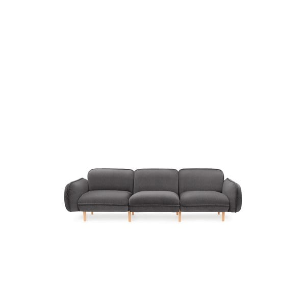 Tamno siva sofa od bouclé tkanine 264 cm Bean – EMKO