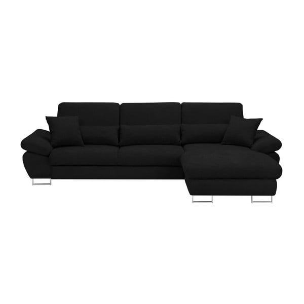 Crni kauč na razvlačenje Windsor &amp; Co Sofas Pi, desni kut