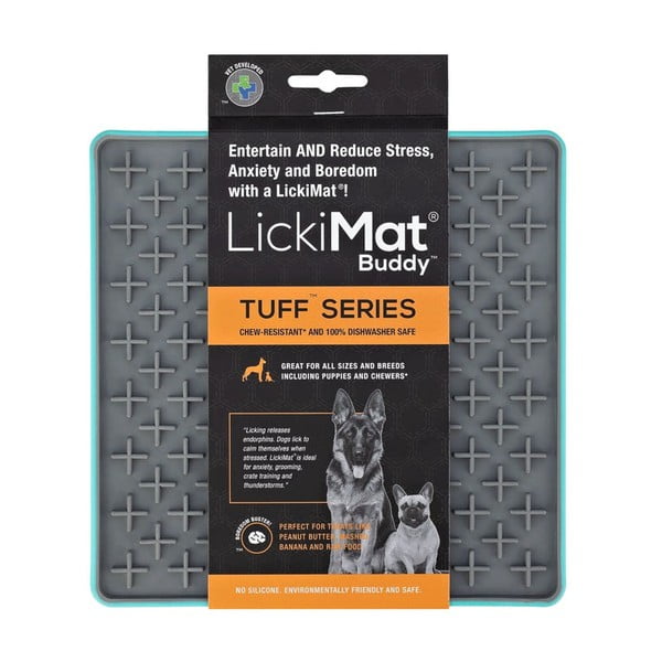 Hranilica/podloga za lizanje za ljubimce Buddy Tuff Turquoise – LickiMat