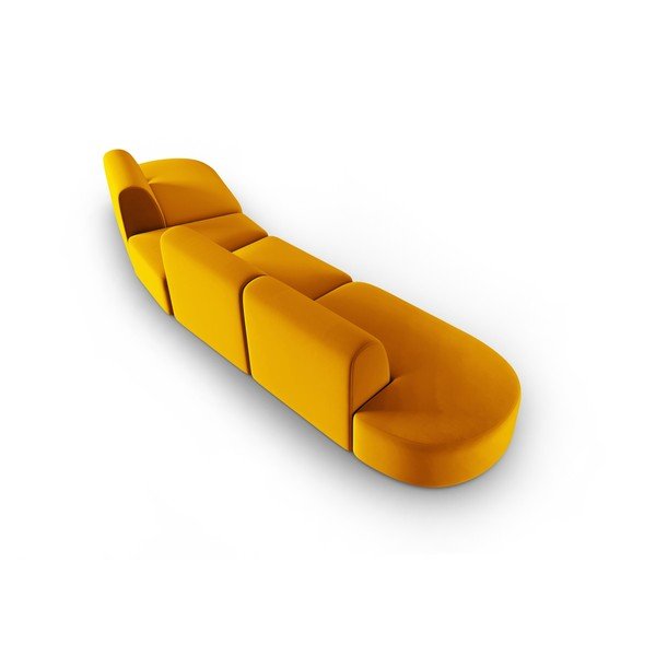 Senf žuta baršunasti sofa s desnim kutom 428 cm Paolo – Milo Casa-image-3