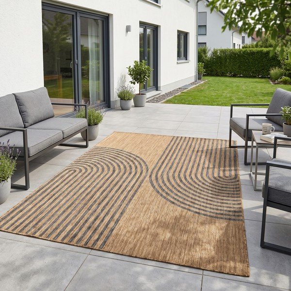 Crni/smeđi unutarnji i vanjski tepih 120x170 cm Mira 1453 – Ayyildiz Carpets-image-1