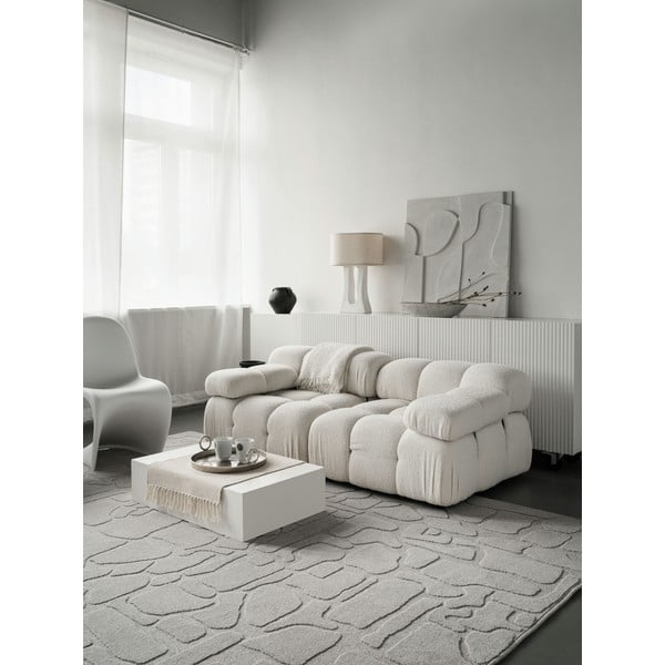 Svijetlo sivi vunen tepih 200x300 cm Morphic Dunes – Agnella-image-2