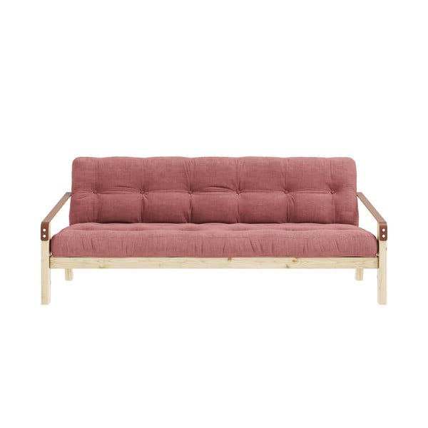 Ružičasta sklopiva sofa od samta 204 cm Poetry – Karup Design