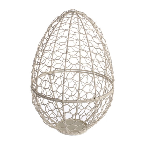 Ukrasna metalna košara u obliku jajeta Dakls uskršnje jaje, visina 26 cm