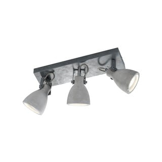 Zidna siva lampa za 3 Trio Concrete žarulje, dužine 35 cm