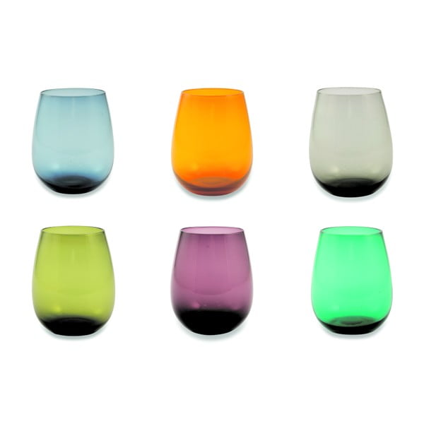Set od 6 čaša za vodu u boji Villa d&#39;Este Happy Hour, 428 ml