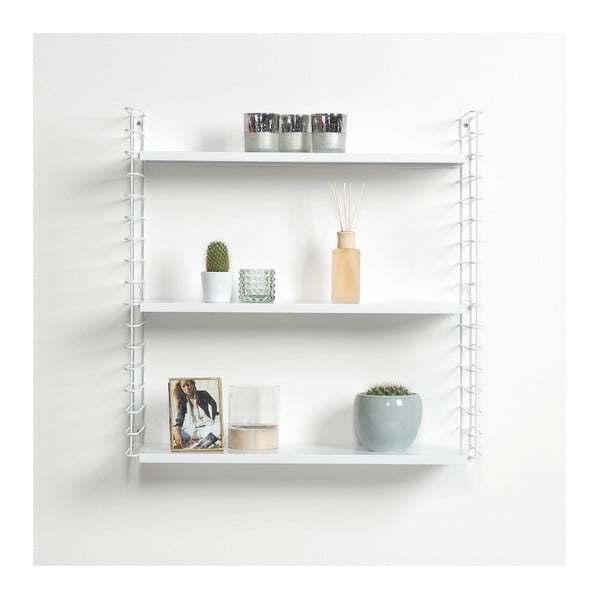 Bijela polica na tri razine Metaltex Libro, dužina 70 cm-image-1