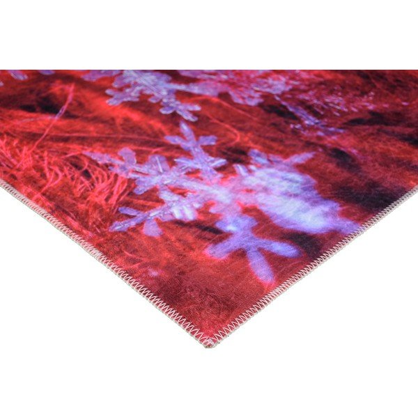 Tepih Vitaus Christmas Period Red Icy Snowflake, 50 x 80 cm-image-2