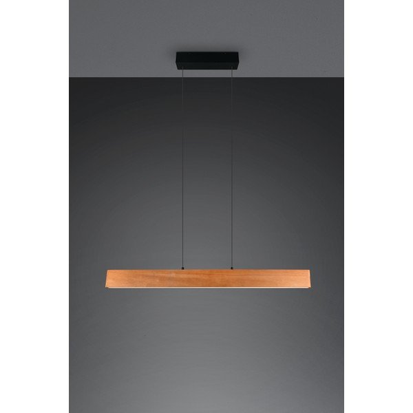 LED viseća svjetiljka u prirodnoj boji s drvenim sjenilom Edgewood – Trio-image-2