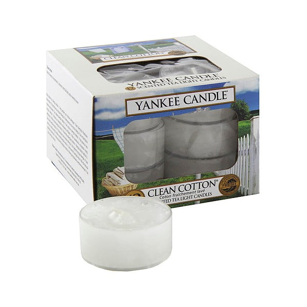 Set od 12 svijeća Yankee Candle Pure Cotton, vrijeme gorenja 4 - 6 sati