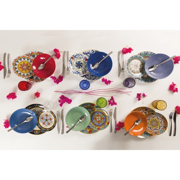 18-dijelni set porculanskih i zemljanih tanjura u boji VDE Tivoli 1996 Renaissance-image-1