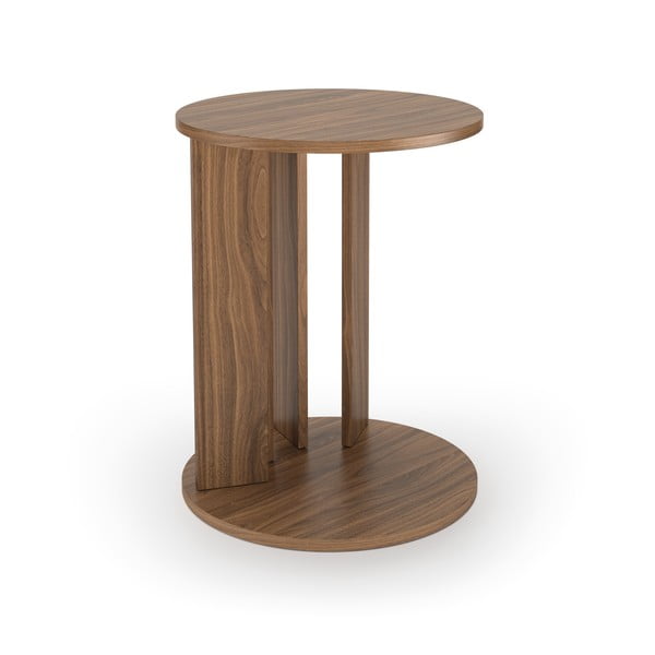 Okrugli stolić s pločom u dekoru oraha ø 50 cm Nora - TemaHome-image-2