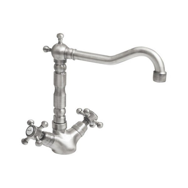 Stojeća slavina za umivaonik u mat srebrnoj boji Antea – Sapho