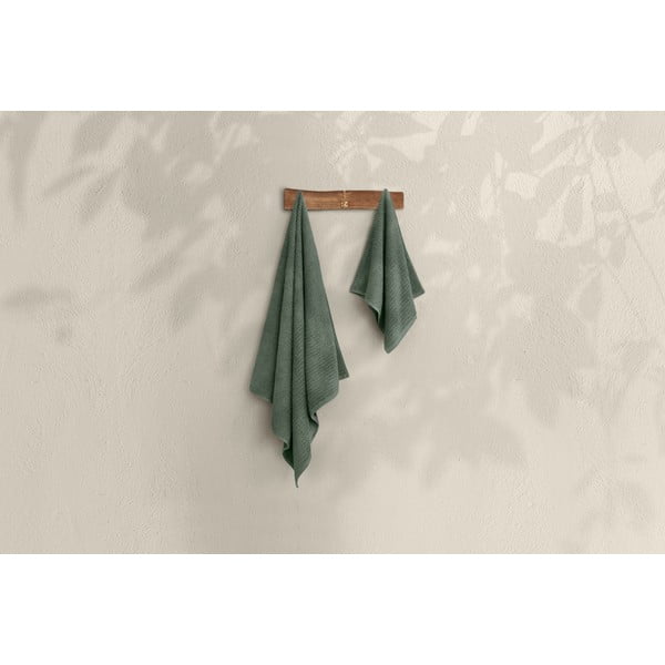 Zeleni pamučni ručnici i ručnici za kupanje u setu od 2 kom - Foutastic-image-3